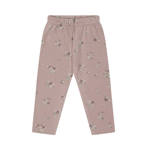 Organic Cotton Legging - Lauren Floral Fawn