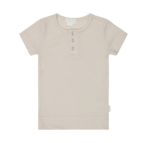Organic Cotton Modal Henley Tee - Beech