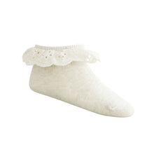 Load image into Gallery viewer, Frill Ankle Sock - Light Oatmeal Marle