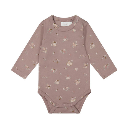 Organic Cotton Long Sleeve Bodysuit - Petite Fleur Antler