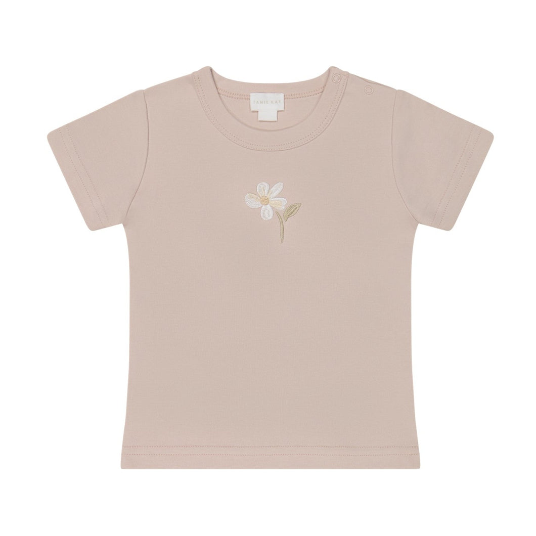 Pima Cotton Aude Tee - Dusky Rose