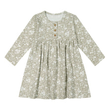 Load image into Gallery viewer, Organic Cotton Bridget Dress - Pansy Floral Mist