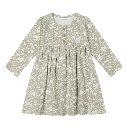 Organic Cotton Bridget Dress - Pansy Floral Mist