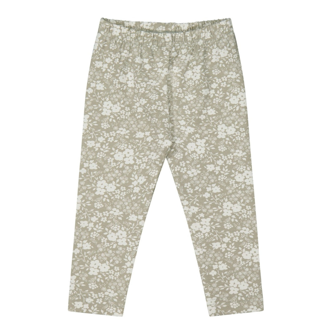 Organic Cotton Legging - Pansy Floral Mist