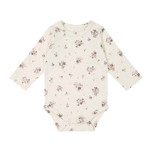 將圖片載入圖庫檢視器 Organic Cotton Long Sleeve Bodysuit - Lauren Floral