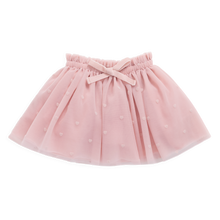 Load image into Gallery viewer, Pink tulle skirt with a bow on a white background