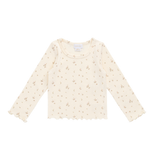 Load image into Gallery viewer, Beige long-sleeve shirt with subtle pattern on a white background