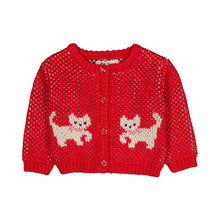將圖片載入圖庫檢視器 Jeannette baby cardigan Kitty Cherry