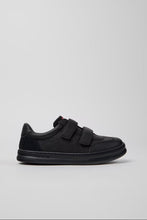 將圖片載入圖庫檢視器 Runner - Black Leather and Nubuck Sneakers for Children