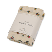 Load image into Gallery viewer, 3 pack muslin cloth gots - peonia