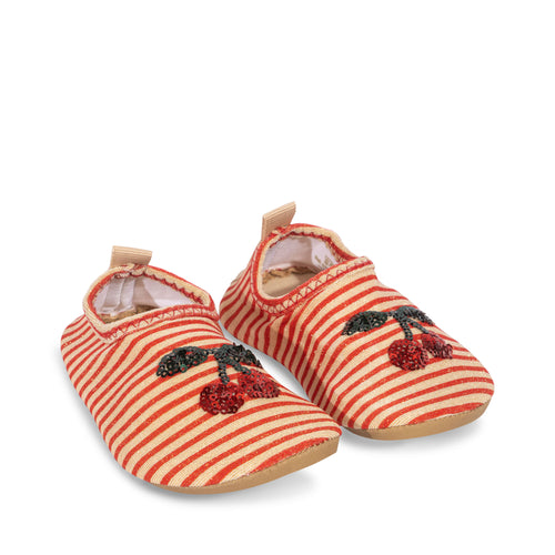 jade swim shoes - glitter stripe