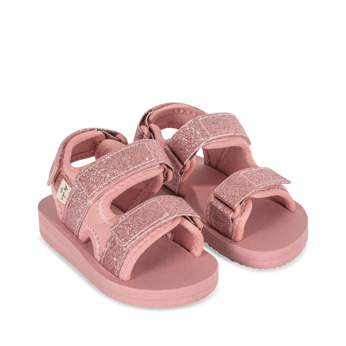 sun sandals glitter - mellow rose