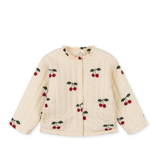 lunella quilted jacket - mon grand cherry