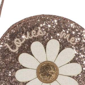 daisy shoulder bag - cameo rose glitter