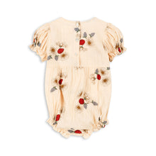 Load image into Gallery viewer, vida puff sleeve romper - ladybug