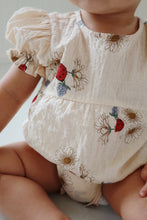 Load image into Gallery viewer, vida puff sleeve romper - ladybug