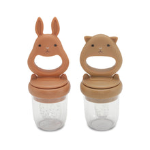Load image into Gallery viewer, silicone fruit feeding pacifier - almond/terracotta