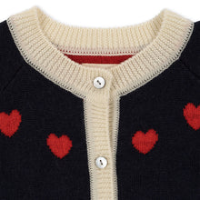 Load image into Gallery viewer, heart cardigan - navy