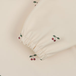 2 pack dinner bib frill with sleeves - cherry/rosewater