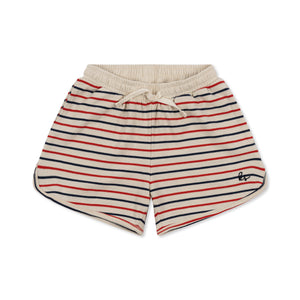 lin classic tee/shorts set gots - tricolore stripes