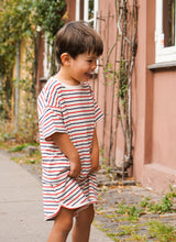 Load image into Gallery viewer, lin classic tee/shorts set gots - tricolore stripes