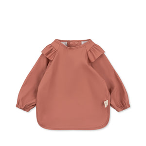 2 pack dinner bib with sleeves and frill - coeur rouge