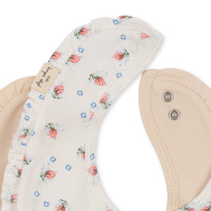 2 pack basic frill bibs - brise dé été white/nouvelle peach