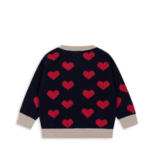 Load image into Gallery viewer, lapis knit blouse - navy heart