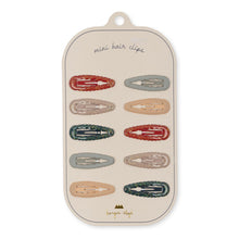 Load image into Gallery viewer, 10 pack junior scallop hair clips - multi