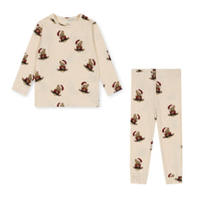 Load image into Gallery viewer, basic blouse / pants set - christmas teddy
