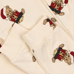 basic blouse / pants set - christmas teddy