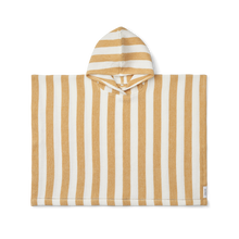 Load image into Gallery viewer, PACO JUNIOR PONCHO - Y/D STRIPES WHITE / YELLOW MELLOW