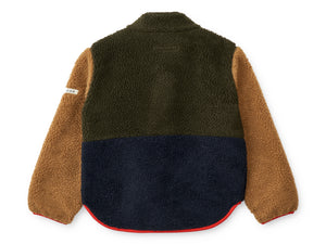 NOLAN PILE JACKET - ARMY BROWN MULTI MIX