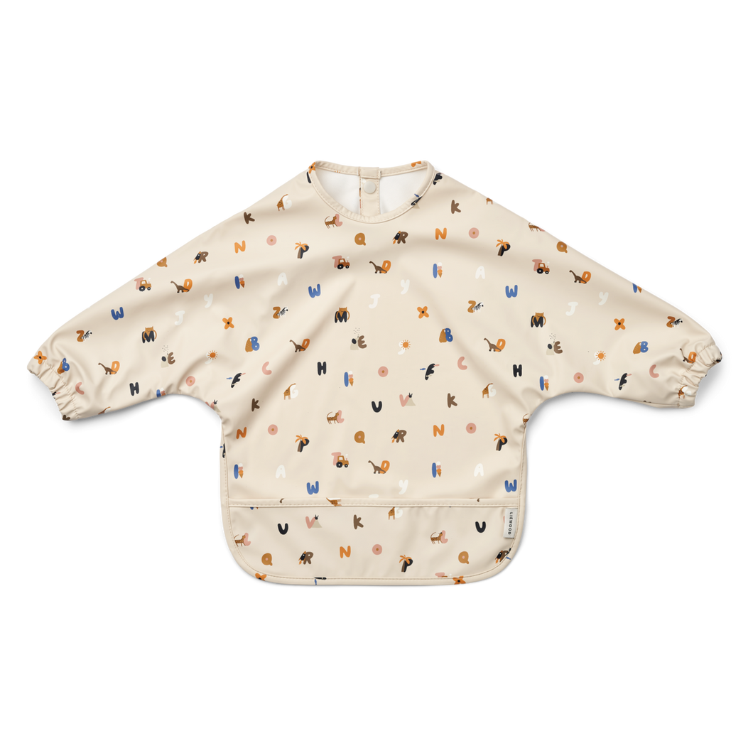 MERLE CAPE BIB - ALPHABET / SANDY