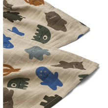 Load image into Gallery viewer, LEWIS MUSLIN CLOTH 2 PACK - MONSTERS BLUE MIX
