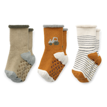 Load image into Gallery viewer, ELOY ANTI-SLIP BABY SOCKS 3-PACK - VEHICLES MIX