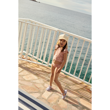 Load image into Gallery viewer, JUDIE PRINTED RUFFLE-TRIMMED BIKINI - LEO SPOTS / TUSCANY ROSE