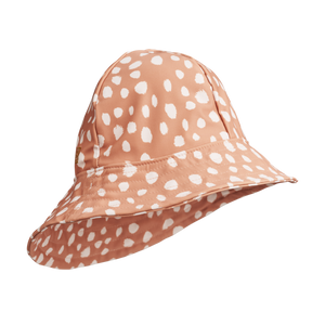 JOSEFINE WIDE BRIM SUN HAT - LEO SPOTS / TUSCANY ROSE