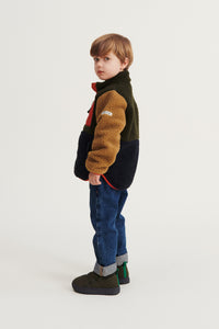 NOLAN PILE JACKET - ARMY BROWN MULTI MIX