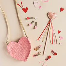 Load image into Gallery viewer, Love Heart Glitter Clips