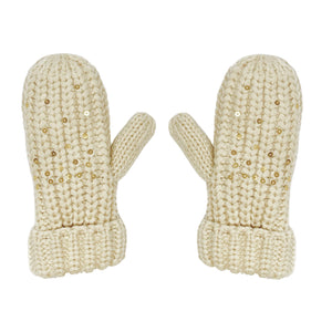 Shimmer Sequin Knitted Mittens