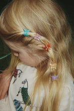 Load image into Gallery viewer, Set of 10 multicolor mini butterfly hair claws by Konges Sløjd, perfect for securing small sections of hair.