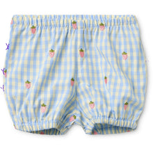 將圖片載入圖庫檢視器 Flöss Mille Baby SL Set top in Sky Berry Gingham featuring a cute, lightweight fabric design for infants.