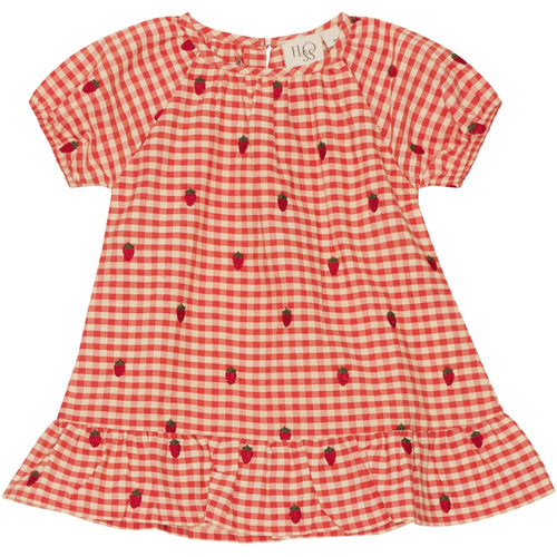 Molly Dress - Berry Gingham