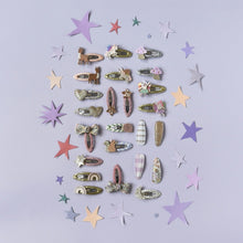 Load image into Gallery viewer, Fairytale Floral Twisty Bow Clips