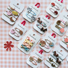 Load image into Gallery viewer, Heidi Floral Mini Bow Clip Set
