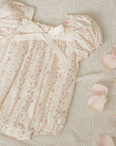 Lyla Romper | Floral Stripe