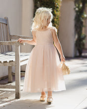 Load image into Gallery viewer, Noralee Camilla Dress Pearl, elegant women's dress with pearl accents, shown in a lifestyle setting.