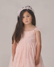Load image into Gallery viewer, Noralee blush pink Pixie headband with soft fabric and knot detail, styled on a plain background.
