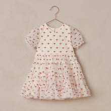 將圖片載入圖庫檢視器 Children's dress with small red patterns on a beige background